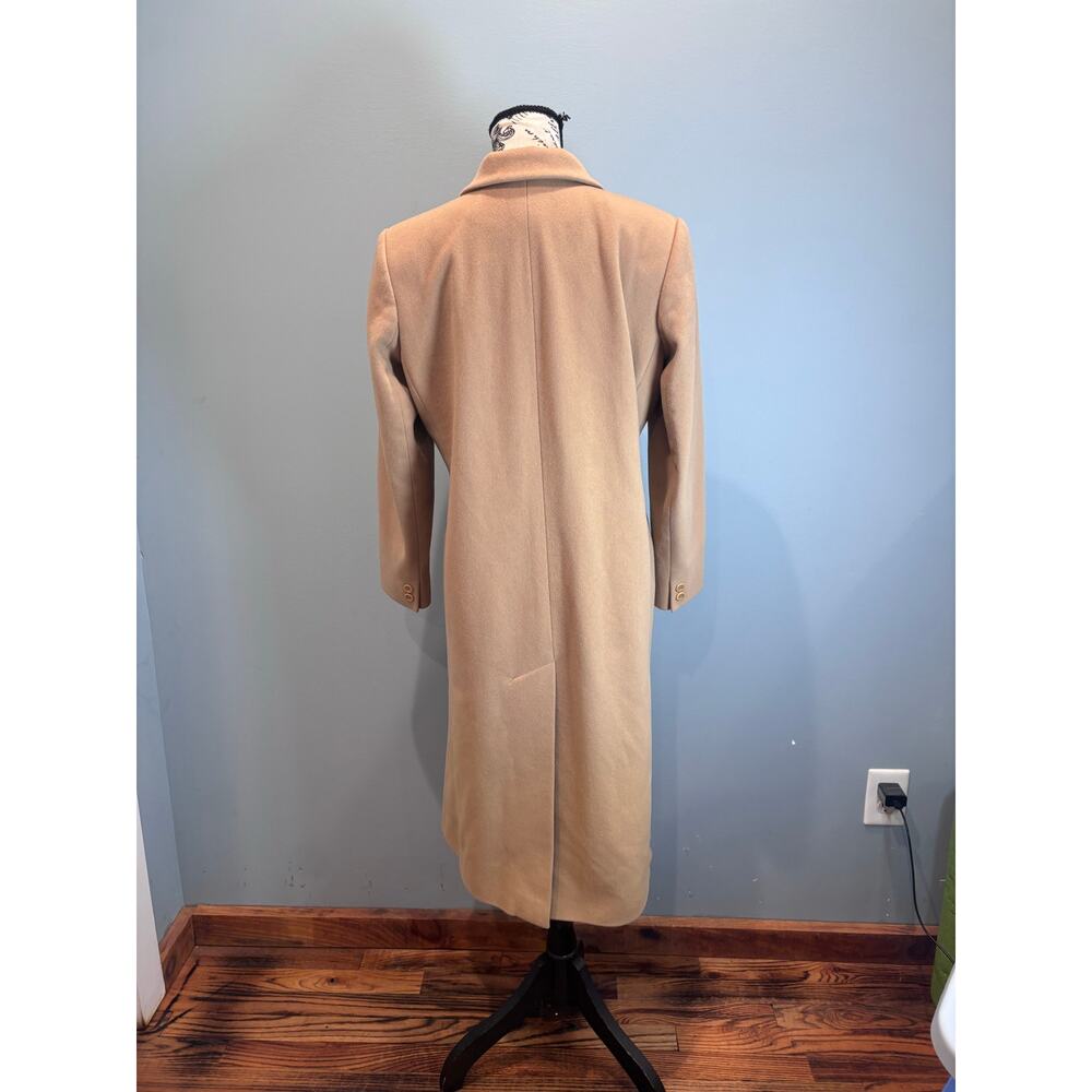 L.L. Bean Women’s Petite Wool Coat Size 6 Camel Tan Long Overcoat - Picture 2 of 10